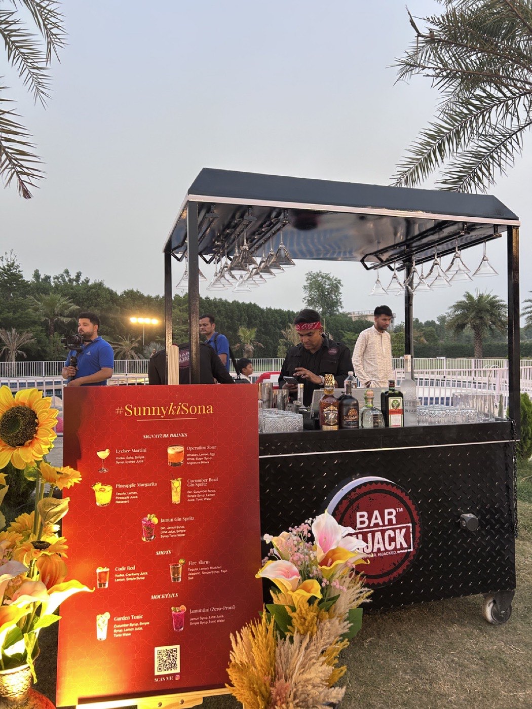 The Baraat Hijack mobile bar cart